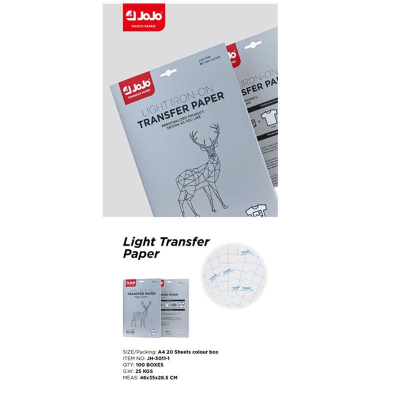 JH-3011-1 Papel de Transferência Térmica de Superfície Lisa de Imagens Vívidas